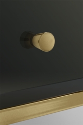 Stiletto Black Glass and Brass Side Table - thumbnail 4