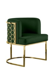 Alveare Dining Chair Brass - Bottle Green - thumbnail 7