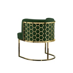 Alveare Dining Chair Brass - Bottle Green - thumbnail 5