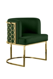 Alveare Dining Chair Brass - Bottle Green - thumbnail 4