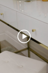 Stiletto White Glass and Brass Side Table - thumbnail 2