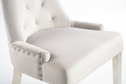 Torino Dove Grey Dining Chair with Stainless Steel Legs - thumbnail 6