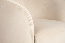 "Equinox Armchair – Chalk – Brushed Brass Base " - thumbnail 7
