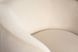 "Equinox Armchair – Chalk – Brushed Brass Base " - thumbnail 6