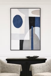 Blue Notes Two - Hand-Painted Wall Art - thumbnail 1