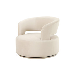 Carlton Swivel Armchair – Chalk - thumbnail 6