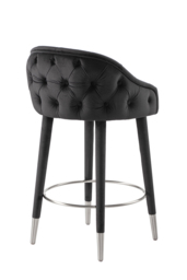 Sophia Counter Stool - Black - Silver Caps - thumbnail 3