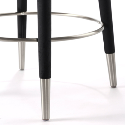Sophia Counter Stool - Black - Silver Caps - thumbnail 4