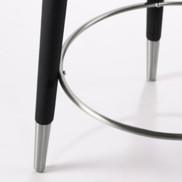 Sophia Counter Stool - Black - Silver Caps - thumbnail 6
