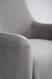 "Delta Armchair Dove Grey – Brushed Silver " - thumbnail 5