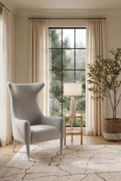 "Delta Armchair Dove Grey – Brushed Silver " - thumbnail 3
