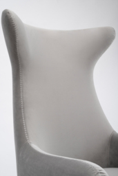 "Delta Armchair Dove Grey – Brushed Silver " - thumbnail 6