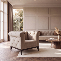 Claremont Armchair - Taupe - thumbnail 2