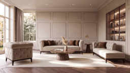 Claremont Armchair - Taupe - thumbnail 3