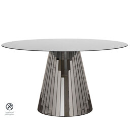 Emmeline Smoked Mirror Dining Table - thumbnail 1