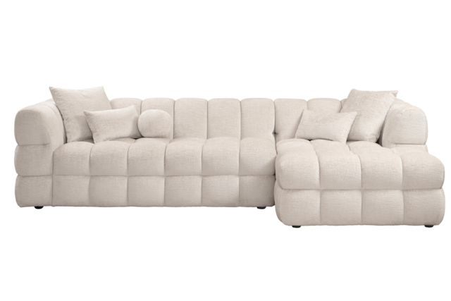 "Berlin Right Hand Corner Sofa – Light Taupe Chenille " - image 1