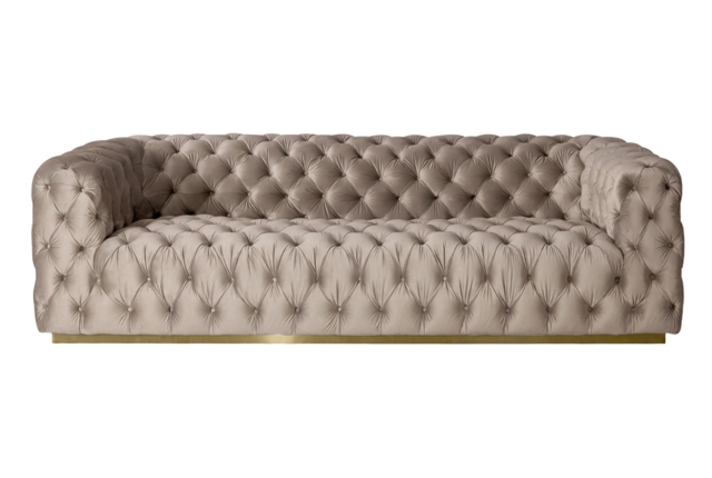 Frankfurt Three Seat Sofa – Taupe - image 1