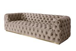 Frankfurt Three Seat Sofa – Taupe - thumbnail 5