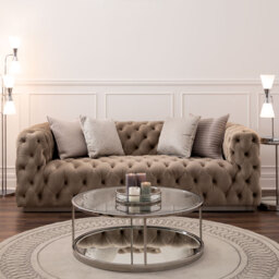Frankfurt Three Seat Sofa – Taupe - thumbnail 8