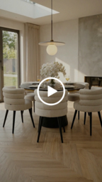 Cooper Dining Chair - Light Taupe Chenille - thumbnail 3