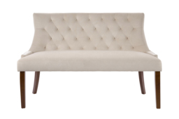 Torino Bench – Taupe – Walnut Legs - thumbnail 4