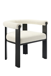 Nyx Dining Chair – Ivory Chenille - thumbnail 1