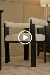 Nyx Dining Chair – Ivory Chenille - thumbnail 4
