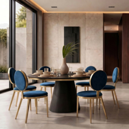Ravello Dining Chair - Navy Blue - thumbnail 3