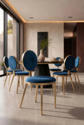 Ravello Dining Chair - Navy Blue - thumbnail 2