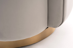 "West End Swivel Dining Chair - Dove Grey - Brass Base " - thumbnail 6