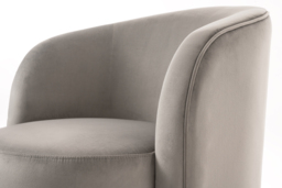 "West End Swivel Dining Chair - Dove Grey - Brass Base " - thumbnail 4