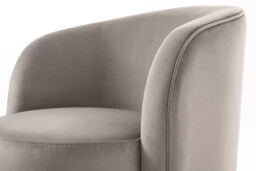 "West End Swivel Dining Chair - Dove Grey - Brass Base " - thumbnail 8