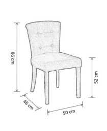 Positano Dining Chair with Back Ring - Black Velvet Natural legs - thumbnail 4