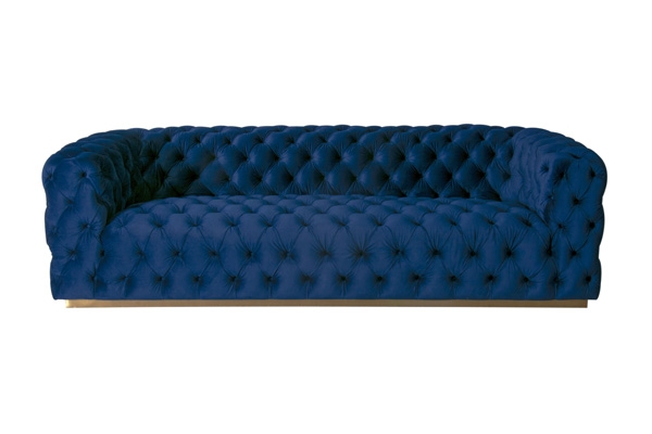 Frankfurt Three Seat Sofa - Navy Blue - image 1