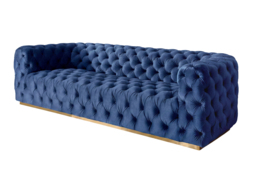 Frankfurt Three Seat Sofa - Navy Blue - thumbnail 3