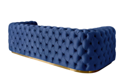 Frankfurt Three Seat Sofa - Navy Blue - thumbnail 4
