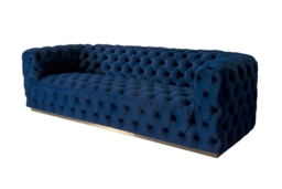 Frankfurt Three Seat Sofa - Navy Blue - thumbnail 4