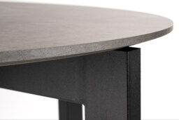 Niven 6-8 Seat Dining Table Concrete Effect - Black Legs - thumbnail 5