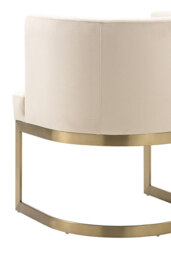 Lasco Dining Chair - Chalk - Brushed Brass Base - thumbnail 5