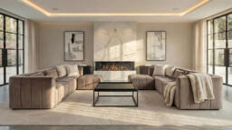 Essen Three Seat Corner Sofa – Taupe - thumbnail 9
