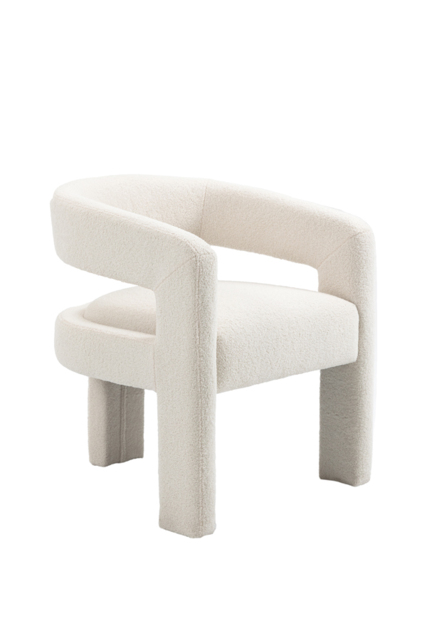 Santini Dining Chair – Ivory Borg - image 1
