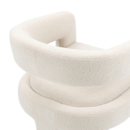 Santini Dining Chair – Ivory Borg - thumbnail 5