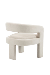 Santini Dining Chair – Ivory Borg - thumbnail 4