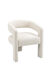 Santini Dining Chair – Ivory Borg - thumbnail 6