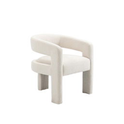 Santini Dining Chair – Ivory Borg - thumbnail 5