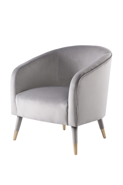 Bellucci Armchair - Dove Grey - Brass Caps - image 1