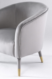 Bellucci Armchair - Dove Grey - Brass Caps - thumbnail 4