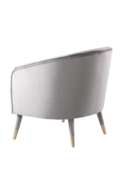 Bellucci Armchair - Dove Grey - Brass Caps - thumbnail 3