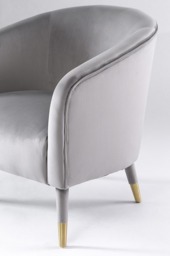 Bellucci Armchair - Dove Grey - Brass Caps - thumbnail 7