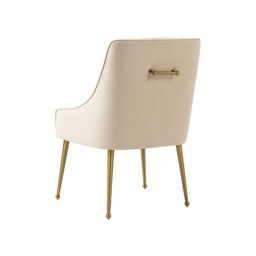 Mason Dining Chair Chalk - Brushed Gold Legs - thumbnail 9
